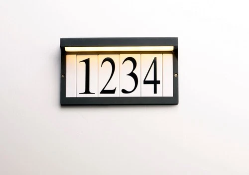 Maxim Address 12.5" Signage/Mailboxes - Black 1-Light - Picture 4 of 4