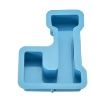 Silicone Resin Letter Mold 3D Mold for Epoxy Resin Art Large L Blue 6inch