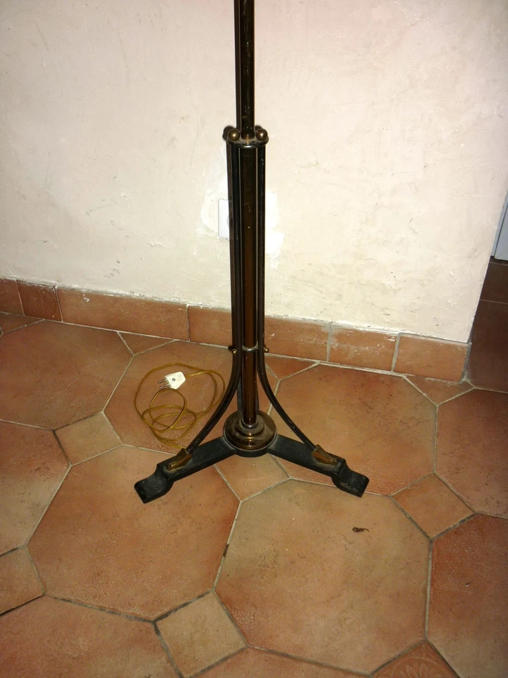 LAMPADAIRE LISEUSE vintage Mid century bronze laiton  ( LUNEL ARLUS  ...) - Photo 3/4