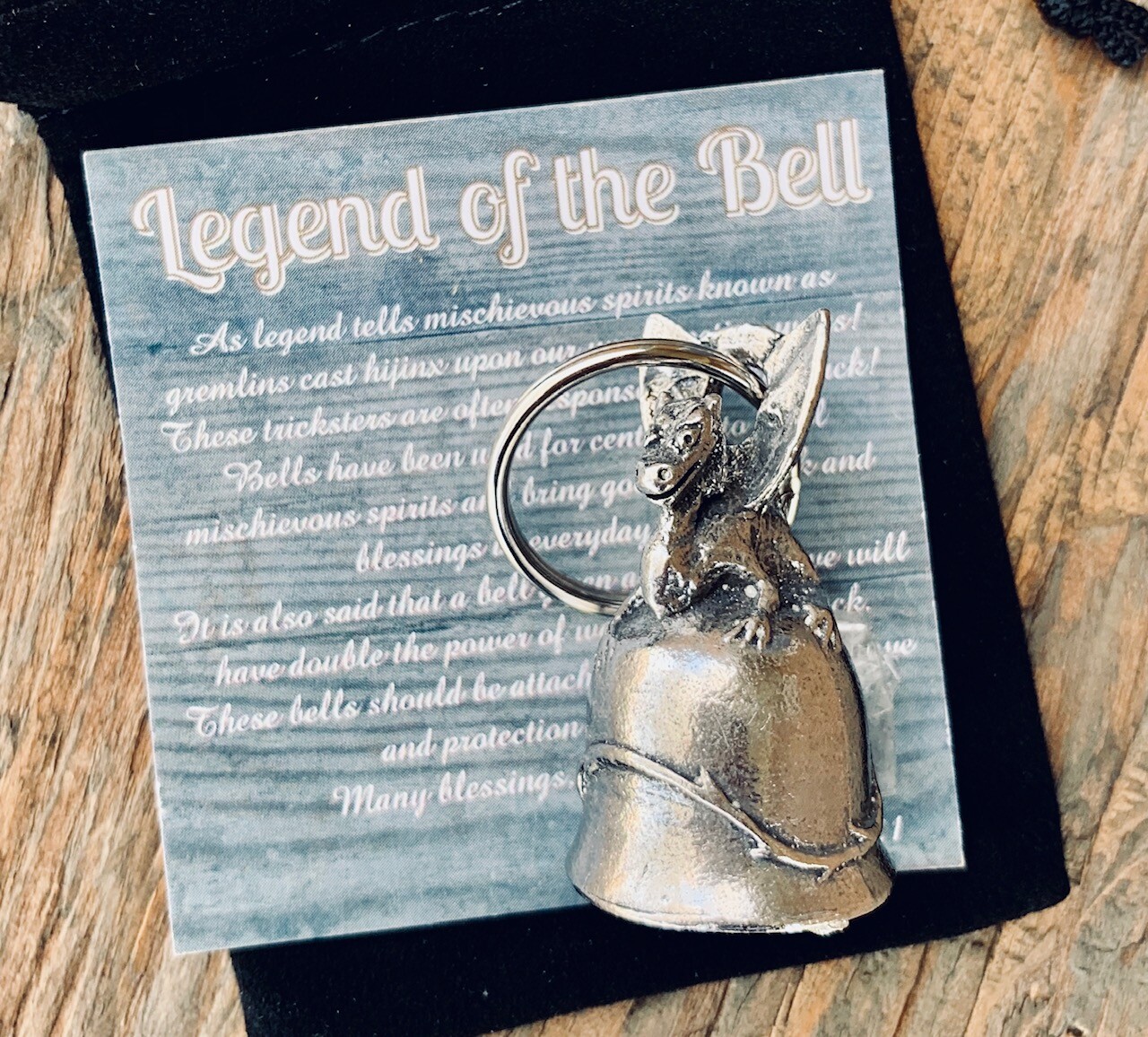 Dragon GUARDIAN Bell of Good Luck keychain pet fortune gift Drake fantasy lore eBay