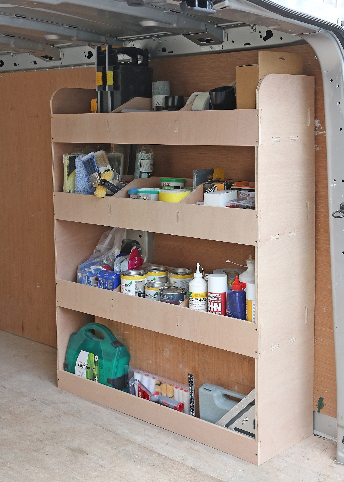 Nissan NV300 2016+ LWB Van Racking Tool Storage Shelving Van Organiser OS Rear