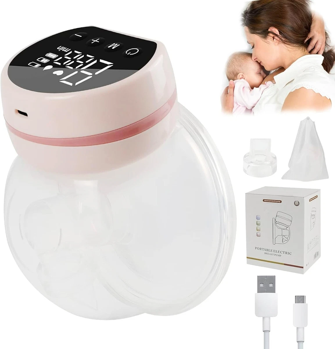 SISLAF Wearable Breast Pump Electric Wireless Rechargeable