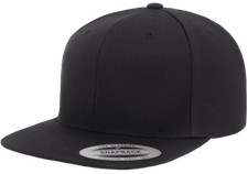 YUPOONG CLASSICS PREMIUM SNAPBACK CAP 6089 ADJUSTABLE HAT - BLACK LOT OF 12 