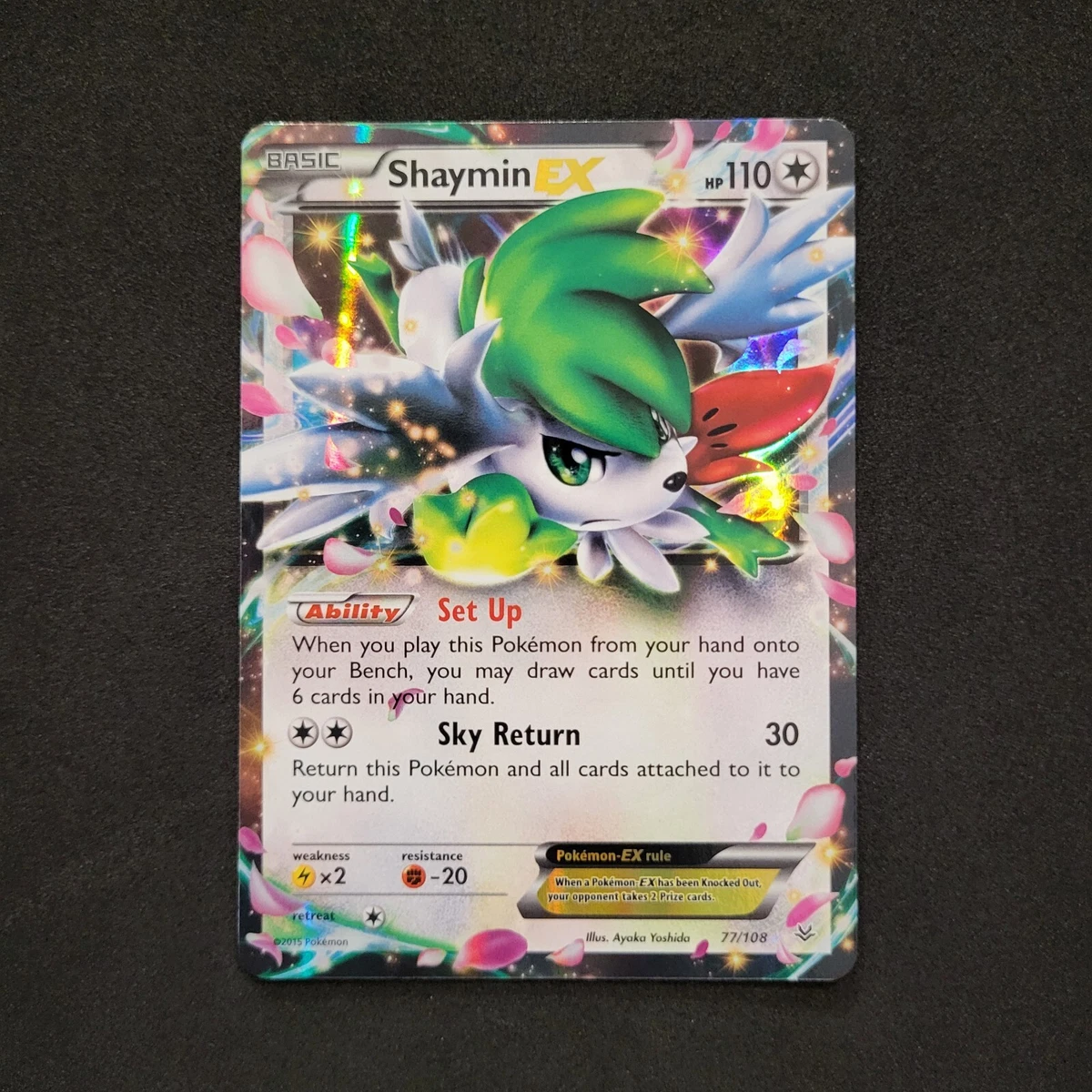 Shaymin EX - 77/108 - Roaring Skies - LP - Pokemon | eBay
