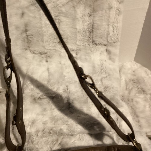 Bolso Fiore De Colección Marrón Suave Cuero Bordado Correa Ajustable Hobo - Imagen 10 de 13