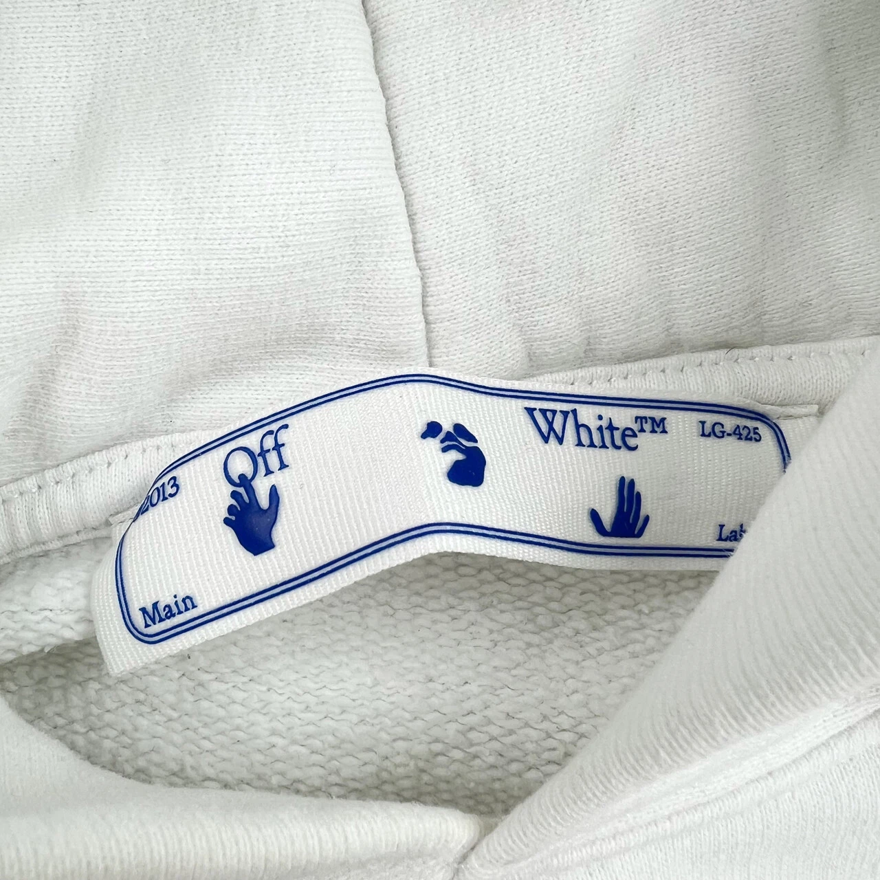 Felpa con cappuccio pullover bianco Off White Monna Lisa
