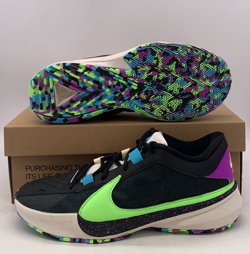 Nike Giannis Zoom Freak 5 Basketball Black Green Sepolia