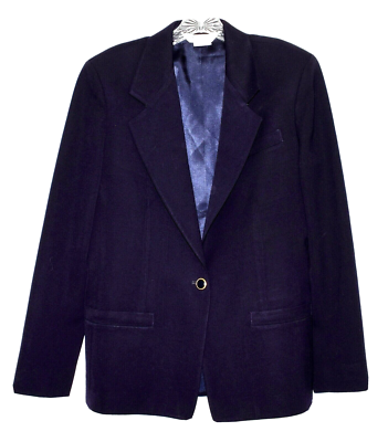 Austin Reed Navy Blue Gabardine Womens Blazer Jacket Size 8 USA | eBay