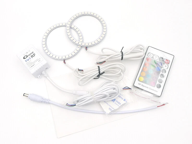 For Acura MDX 2007 - 2013 Multi Color RGB LED Angel Eyes Kit Bluetooth APP - Image 2 of 4