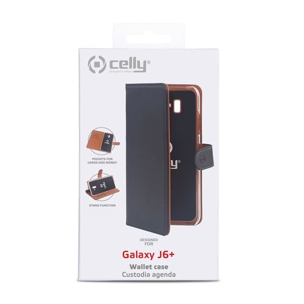 Cover per Samsung J6 Plus Custodia a libro magnetica pelle Flip Portafoglio