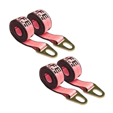 USA 4 Pack 2" x 10' Chevron Wheel Lift Lasso Strap w/ Keyhole For Auto Tie Down
