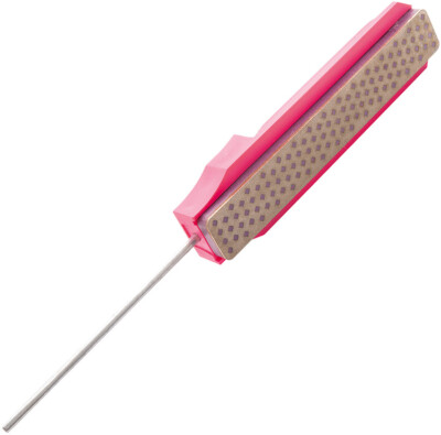 Gatco Fine Diamond Hone Pink ABS 8.5'' Four Sided Knife Sharpening Rod 16003