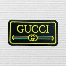 Gucci Vintage Embroidered Patch Iron-on / Sew-On W 4"X H 2.25"