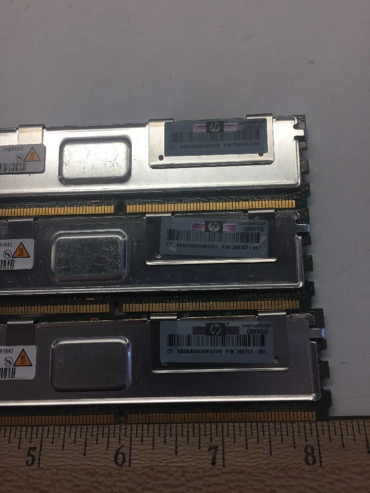  HP 6GB (3x2GB) 2Rx4 PC2-5300F-555-11-H0 Server Memory - Image 3 of 4