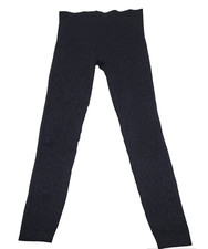 Spanx Womens Black Animal Print Pull On Leggings Skinny Leg Stretch Size Medium