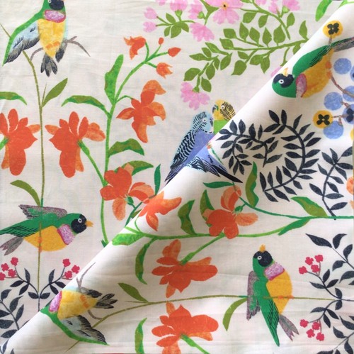 Paper Birds Pink & Ditsy Floral Cath Kidston FQ Bundle 2* 50cm Square Fabric New - Picture 10 of 23