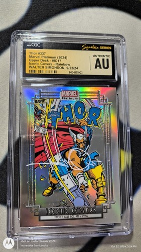 THOR #337 Marvel Platinum IC17 Iconic  Rainbow Signed Walter Simonson CGC SS