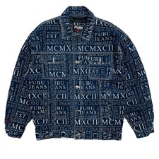 Vintage Fubu All Over Print Denim Jacket - Xl