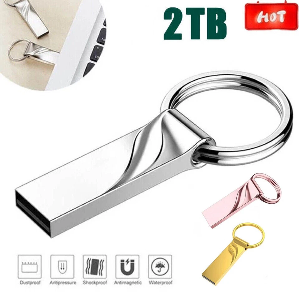 Chiavetta USB 2TB Pendrive Alta Velocità USB 3.0 Memoria Stick Flash Drive Penna - Immagine 3 di 4