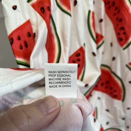 Girls 5T Size 120 Sleeveless Sundress Watermelons and Pink Bow - Picture 10 of 16