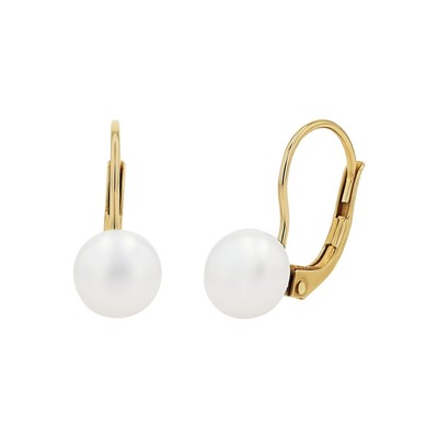 Amor Ohrhänger  Damen Ohrschmuck, mit Süßwasserzuchtperle, 1,5 cm, Weiß, Kommt