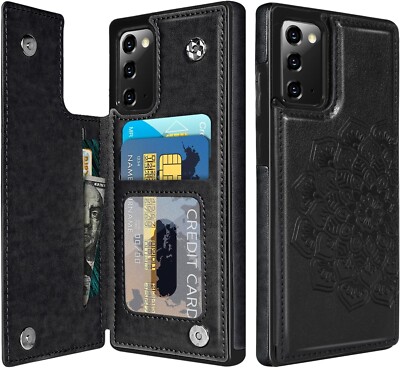 For Samsung Galaxy Note 20 Case PU Leather Protection Cover Wallet Card Holder