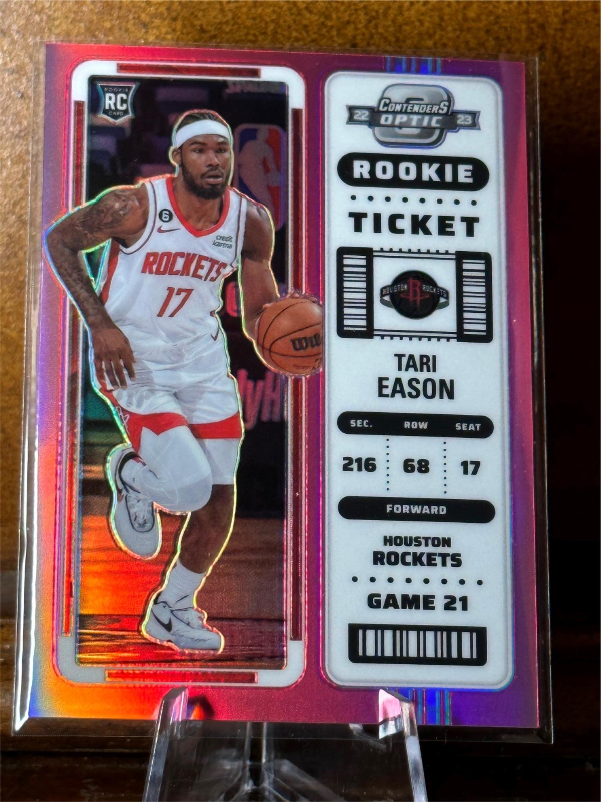 2022-23 Contenders Optic TARI EASON Rookie Ticket Pink /75