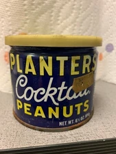 Vintage 6 1/2 oz Planter Cocktail peanut Container with Lid 