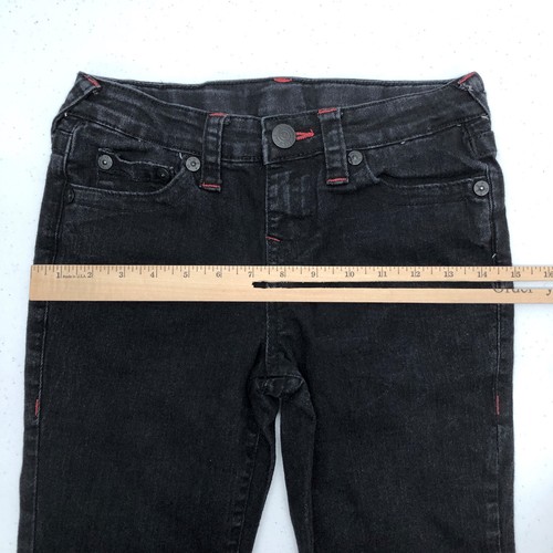 Miss Me Jeans Girls 10 Black Geno Relaxed Slim Dark Wash Denim Waist 25 Casual - Picture 7 of 11