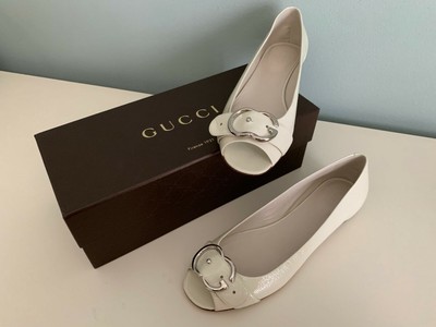 silver peep toe flats