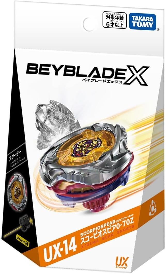 Takara Tomy Beyblade X UX-14 Scorpio Spear 0-70Z New From Japan In