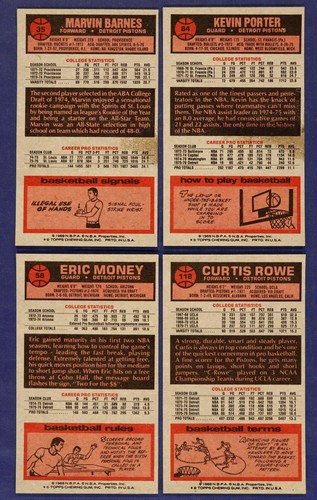 1976-77 Topps Detroit Pistons Partial Team Set Lot/4 #35 84 58 118 EXMT to NMMT - Picture 2 of 2