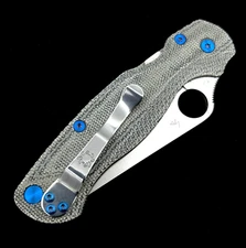Spyderco Paramilitary 2 C81GP2  w/Black Canvas Micarata Lotus scales - 2 options
