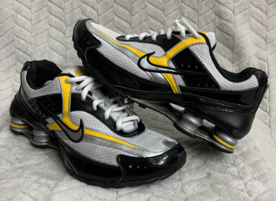 Nike Shox M2 372884-101 Blk Gray White Yellow Vintage Running ShoesSZ 5.5Y  | eBay