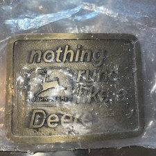 Vtg 1975 John Deere Belt Buckle  Nothing Runs Like A Deere  New in package. F1