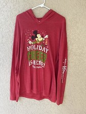 2018 Mickey s Very Merry Christmas Party Long Sleeve Light Hoodie Disney 2XL