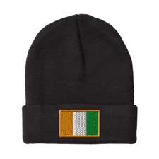 Beanies for Men Ivory Coast Embroidery Winter Hats Women Acrylic Skull Cap