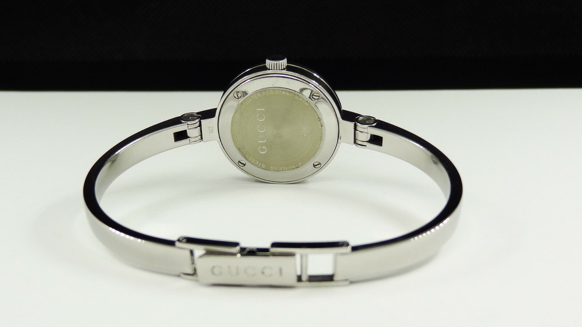 Gucci YA105507 Silver Dial 105 Series Petite Bangle Diamond