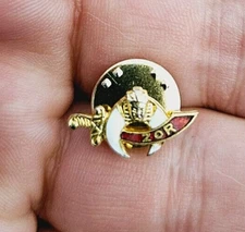 Masonic ZOR Sword Metal Pinback