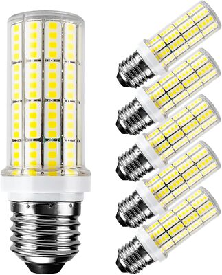 E26 LED Corn Light Bulb 200w Equivalent 2500 Lumen 5000K White 20W Pack of 6