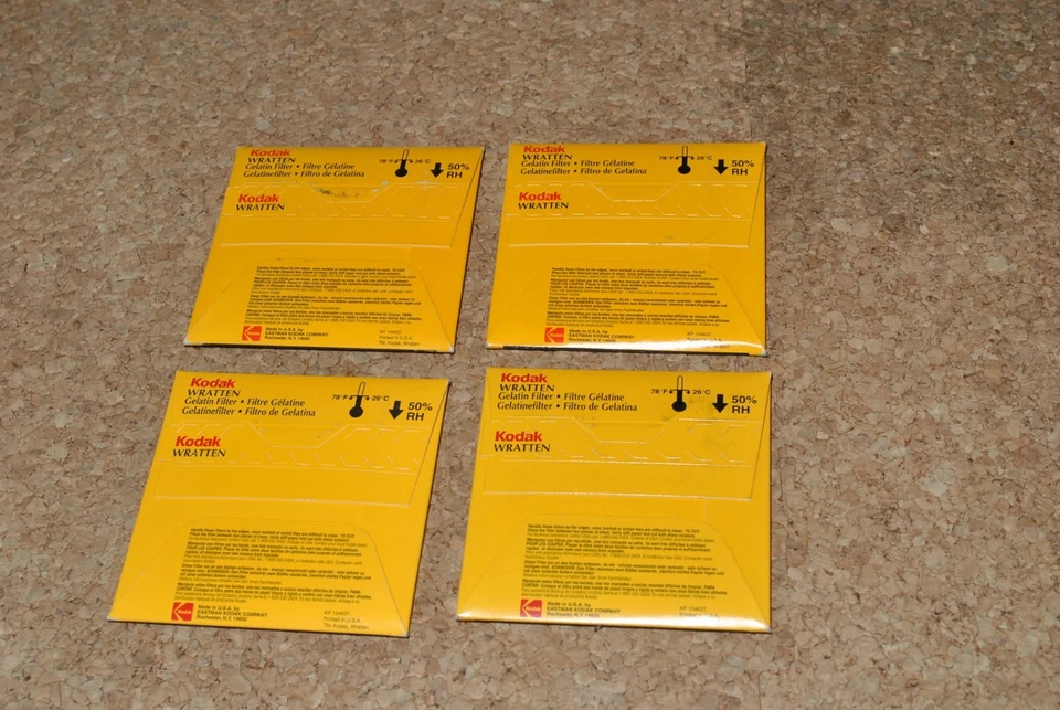 4pcs of Kodak Wratten No.CC 05R, CC 10B, CC 10C Gelatin Filter 75x75mm 3 inch - Image 2 of 3