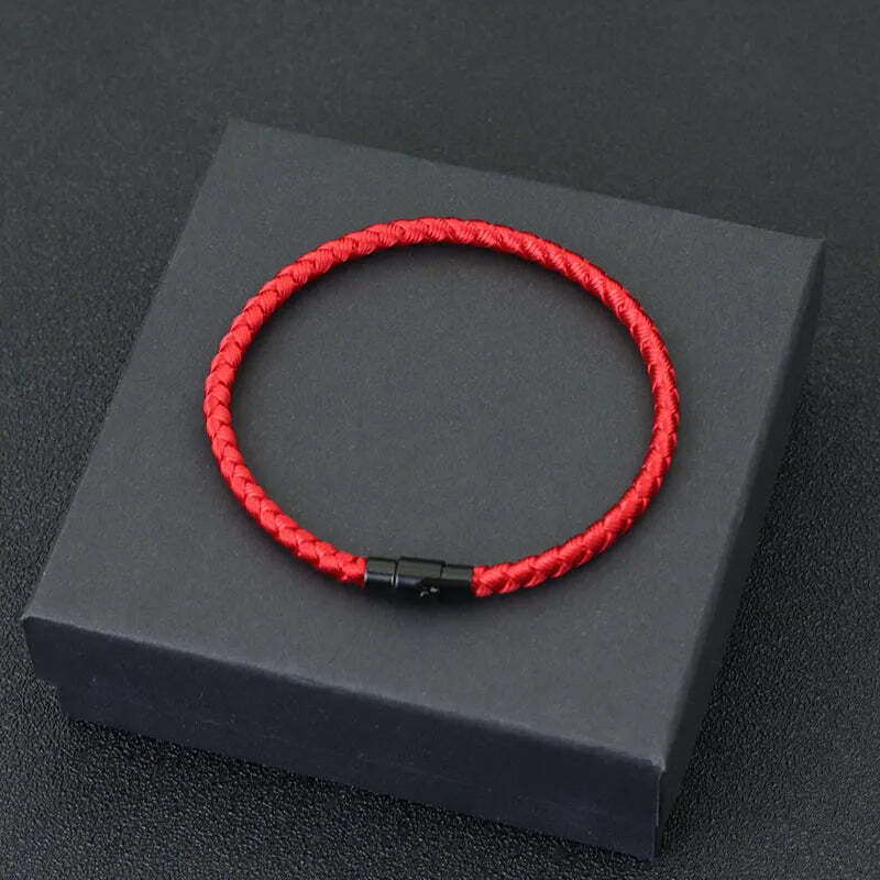 Brazalete de cuerda de quilla grado A para hombre mujer pulseras de hilo rojo de la suerte