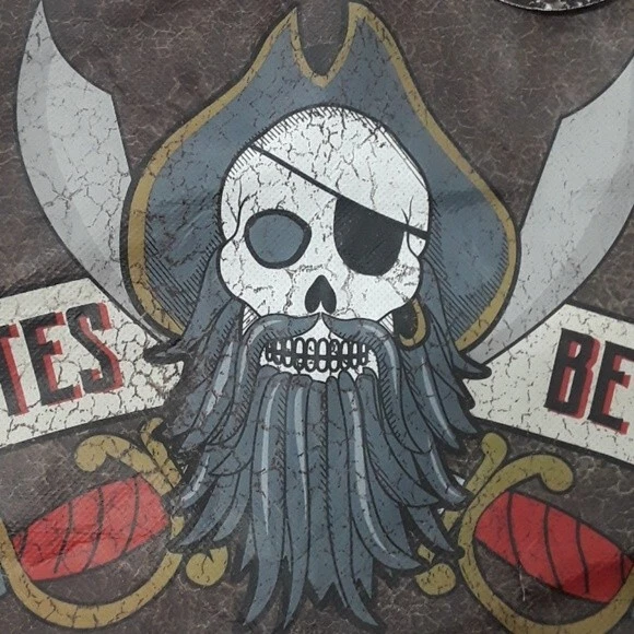 Bolso de almuerzo reutilizable aislado Pirates Beware nuevo Foto 3 de 3