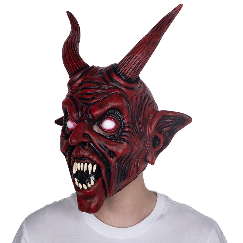 Scary Halloween Devil Mask Demon Prop Satan Diablo Halloween Party Mask - Image 3 of 4