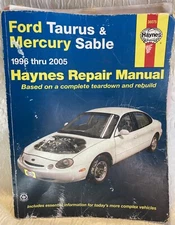 Repair Manual 36075 Haynes Ford Taurus & Mercury Sable 1996 - 2005 