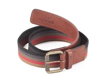 Style n Craft 390190 Leather & Webbing Combination Belt in Brandy Color