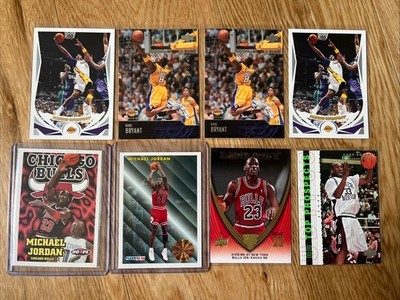 Michael Jordan + Kobe Bryant Lot Of 8 Cards Topps Upper Deck Hoops Fleer HOF