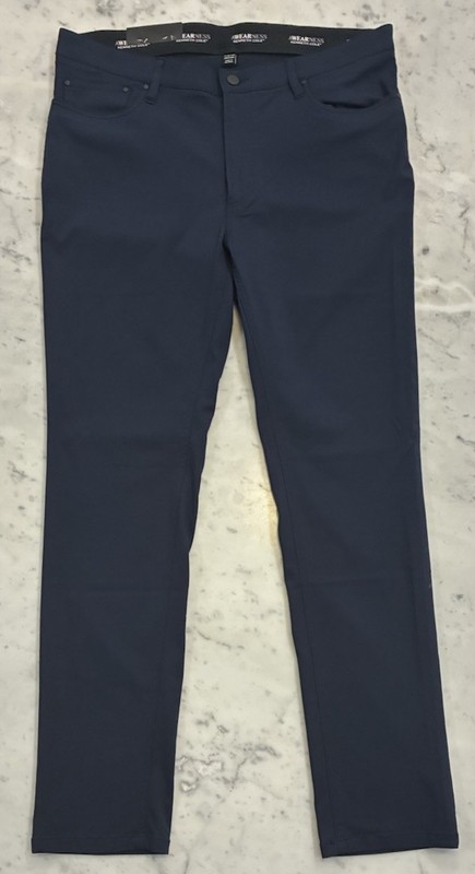 Kenneth Cole Men's Awearness Pants Navy Blue, Slim Fit, Stretch 36X32 NEW