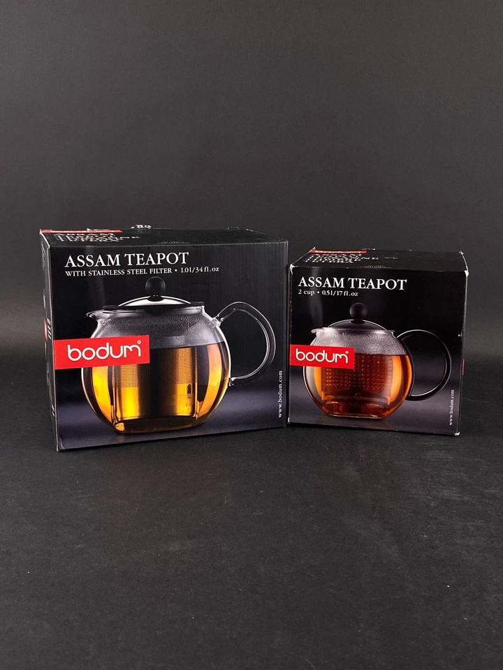 Bodum Assam Teapot with Stainless Steel Filter 34 and 17 fl oz Lot of 2 New - Image 2 of 4