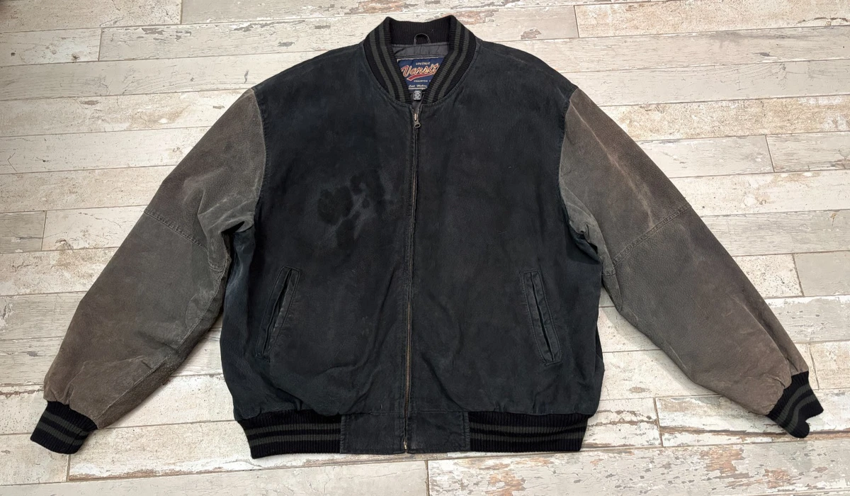 Suede Outer Shell Coats, Jackets & Vests Varsity Jacket for Men